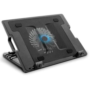 Imagem de Base Para Notebook Multi AC166 Cooler Vertical 4 Ajustes 17'' USB - Pr