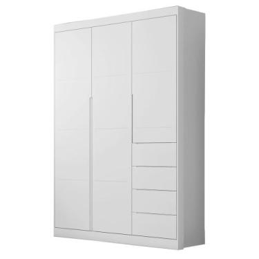 Imagem de Guarda Roupa Infantil Yumi 140cm 100% MDF Branco Semi Brilho - sallar 