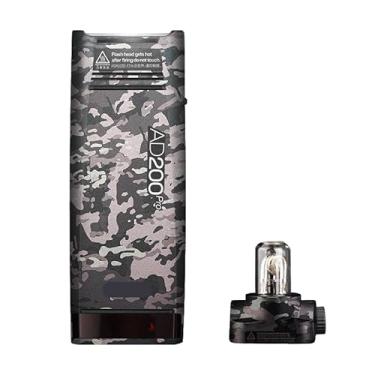 Imagem de Adesivo protetor de vinil para câmera com película anti-arranhões para acessórios fotográficos Godox AD200 Pro AD200Pro (Camuflagem de campo)