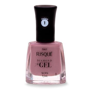 Imagem de Esmalte Risqué Diamond Gel Sal Rosa Cremoso 9,5ml