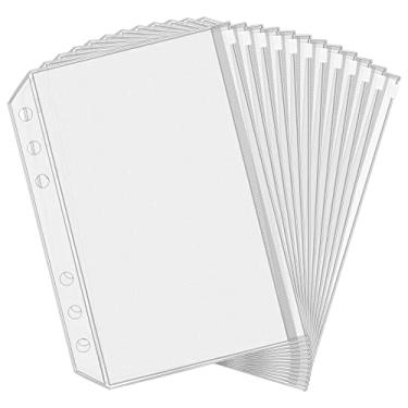 Imagem de Ann 12 peças de pasta de zíper para caderno de 6 anéis, pasta à prova d'água, bolsa de PVC, sacos de documentos, Clear, 12PCS A5 Size Binder Pocket