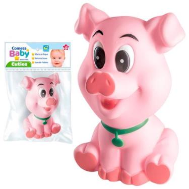 Imagem de Porquinho Mordedor Sensorial Vinil Macio Infantil Massageador De Gengi