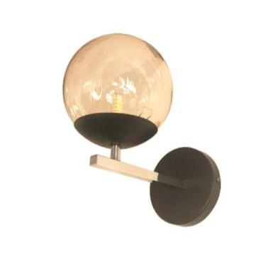 Imagem de Arandela Moderna Jabuticaba Preto E Cromado Arevo Iluminação