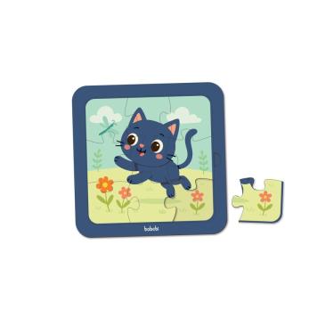Imagem de Brinquedo Educativo Babebi Quebra Cabeças 09 Peças Gato