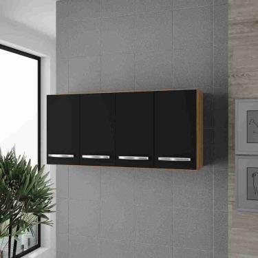 Imagem de Aéreo Suspenso Mara 4 Portas 118cm - Savana/Preto