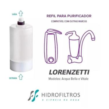 Imagem de Refil Vela Filtro Água Lorenzetti Acqua Bella Vitale HF01 - Hidrofiltr