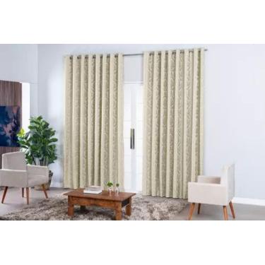 Imagem de Cortina Jacquard Sala Quarto E Cozinha 4,00m X 2,70m Jacar - FF Enxova