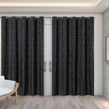 Imagem de Cortina Jacquard Sala Quarto E Cozinha 2,80m X 1,70m Jacar - FF Enxova