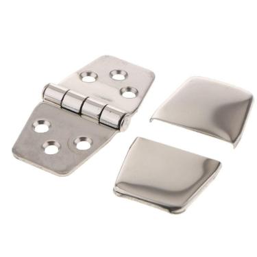 Imagem de Dobradiça Inox Com Acabamento Em Capa 6 Furos 76 X 37 X 2Mm