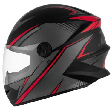 Imagem de Capacete Esportivo Fechado Pro Tork R8 Motoboy Motociclista Masculino Feminino Viseira Cristal (60,VERMELHO)