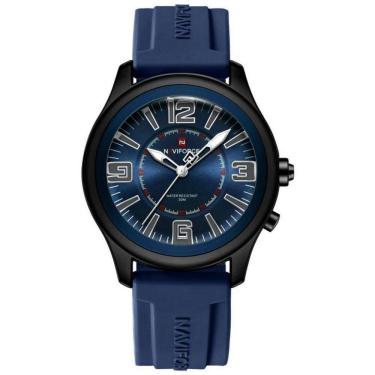 Imagem de Relógio De Quartzo Masculino Mostrador Simples Casual 30m à Prova D`água Azul