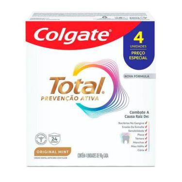 Imagem de Creme Dental Colgate Total Original Mint 4 Unidades 90g Cada Preço Esp