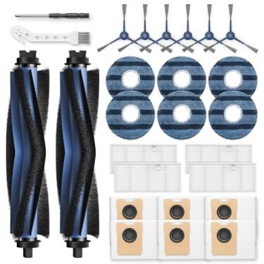 Imagem de Kit de acessórios para aspirador de pó robô Omni C20 da Eufy, peças de substituição incluem: 2 escovas principais, 4 filtros laváveis, 6 escovas laterais, 6 sacos de pó, 6 esfregões, 2 ferramentas