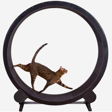 Imagem de Roda E Árvore Para Exercitador De Gato, Máquina De Corrida Para Animais De Estimação De 48 Polegadas, Super Silenciosa Esteira Para Gatos Árvore De Atividades Para Gatos, Corrida, Spinning,