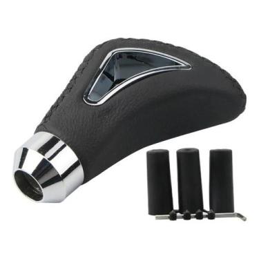 Imagem de Cabeça De Câmbio Manual Universal Em Couro PU Vermelho E Preto Para Su