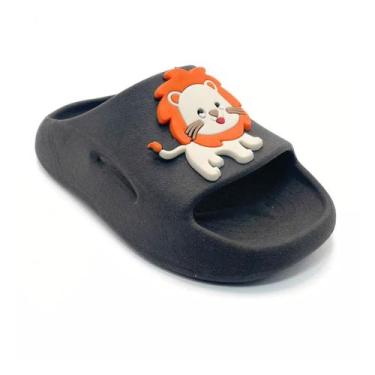 Imagem de Chinelo Slide Masculino Criança Leão Bebê Lindo Leve Calce Fácil - Joj