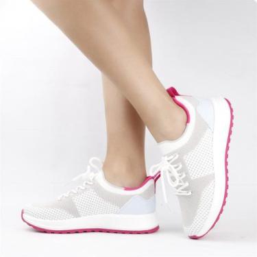 Imagem de Tênis Flat Amarração - USAFLEX, Branco cinza, 35