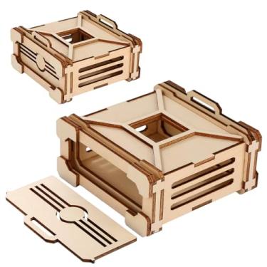 Imagem de LKKCHER DESIGN Wooden Dice Jail with Striped Bars, Prison Box for Bad Dice, D&D Striped Cage for RPG Accessories, Tabletop Gaming Dice Box, DND Gifts for Fantasy Gamer Fans