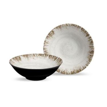 Imagem de Conjunto 6 Bowls Decorados Seycheles 300Ml - Alleanza Cerâmica