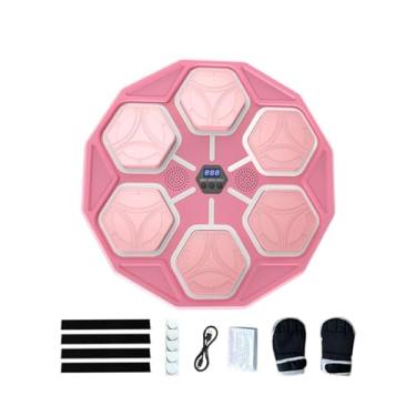 Imagem de predolo Máquina de Boxe Inteligente, Alvo de Parede, Treinamento de Boxe, Doméstico, Luzes, Máquina de Socos com Luvas para Treino em Casa, Rosa