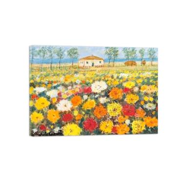 Imagem de Flores Pintura em tela Famosa Pintura Reprodução-Quadros para sala de estar-Campo flores-Pôster pronto para pendurar Tela Embrulhada 50x70cm