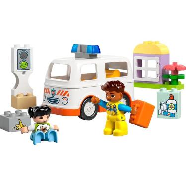 Imagem de Bloco de Montar - Duplo - Ambulância e Motorista - 19 peças - LEGO
