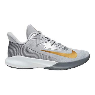 Imagem de Nike Tênis de basquete unissex adulto Precision III, Prata/ouro, 12