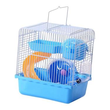 Imagem de Ｂｅｓｇａ Gaiola para porquinhos-da-índia, gaiola para ratos de viagem ventilada e versátil, 9x6,7x10,2 polegadas, transportadora para chinchila, Azul