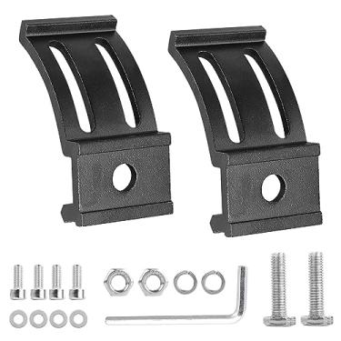 Imagem de LEDKITO Suporte de montagem deslizante com base de barra de luz LED, kit de suporte lateral universal ajustável para a maioria das luzes de trabalho em barra de luz de 10 a 132 cm (pacote com 2)