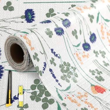 Imagem de FINNEZ Forro de gaveta floral 30,5 cm x 30 pés, fixação forte e espessa, forros de geladeira de prateleira não adesivos protegem armários de banheiro e armário de cozinha, fácil instalação