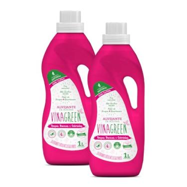 Imagem de 2 Alvejante Tira Manchas 1l Sem Cloro Roupas Brancas Coloridas Com Vinagre Bicarbonato Natural Hipoalergênico Cuidado Natural Pele Alérgica