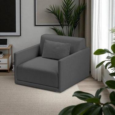 Imagem de Poltrona 1 Lugar Revestimento em Sarja - Sofá Direto de Fábrica