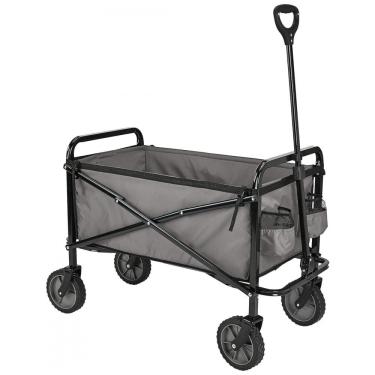 Imagem de Carrinho Dobrável para Camping e Jardim, Capacidade 120kg, Cinza