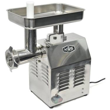 Imagem de Moedor de carne premium KWS profissional moedor de carne de aço inoxidável para restaurante, delicatessen, casa TC 22 prata