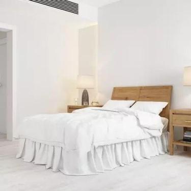 Imagem de Saia Cama Box Casal Padrão e Queen Ajustável Envio Imediato Decoração 