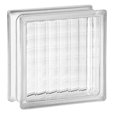 Imagem de Tijolo De Vidro 19 X 19 X 8 Cm Canelado Largo Translúcido 10 Unidades Tradestar