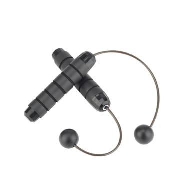 Imagem de Corda de pular sem corda para mulheres e homens, corda de pular para academia e exercícios físicos em casa, fio preto