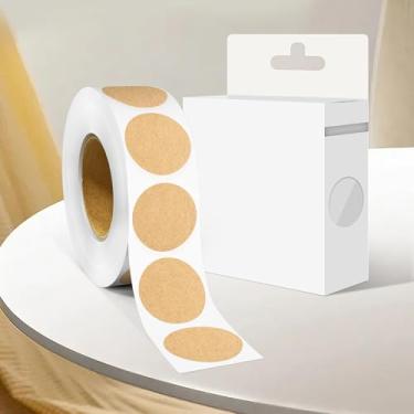 Imagem de Adesivo redondo de 2,5 cm com código de cores, 1000 adesivos de rolo de pontos, etiquetas adesivas circulares kraft para escritório e casa