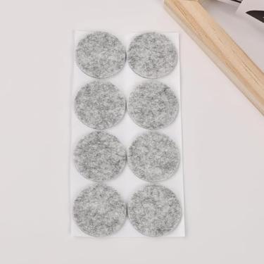 Imagem de 8 peças de almofadas de feltro para móveis, proteja seu piso de madeira e laminado, cinza, redondo, 3,8 cm