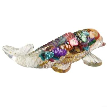 Imagem de Ornamento artificial de peixe Koi, para enfeite de peixe artificial de cascalho de cristal, para design de interiores, mesa, carro, decoração de casa (1)