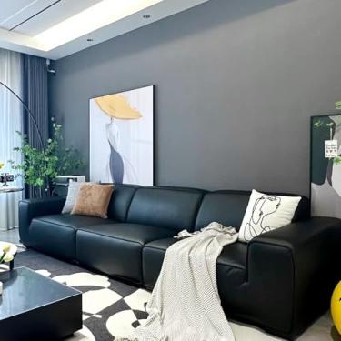 Imagem de Papel de parede cinza de 12 × 199 cm, papel de parede autoadesivo, texturizado fosco, papel de parede espesso removível para armário de bancada de parede (cinza)