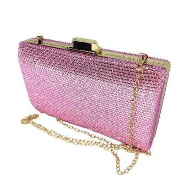 Imagem de Bolsa clutch feminina brilho strass festa madrinha premium-Feminino