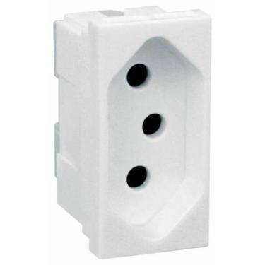Imagem de Modulo branco 4x2 tomada 2p t brasil 10a plus - pial