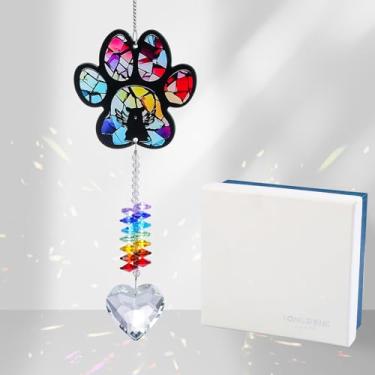 Imagem de Apanhador de sol para animais de estimação, presente de memorial colorido, pegador de sol de cristal para animais de estimação, enfeite memorial de passagem, criador de arco-íris