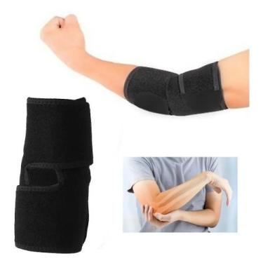Imagem de Cotoveleira Elástica Ajustável Elbow Wrap Protetor de Cotovelo Tensor 