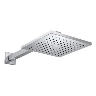 Imagem de Chuveiro Quadrado Parede 20cm Com Tubo Cromado - Deca