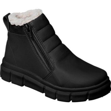 Imagem de Coturno Infantil Menina Com Pelinho Interno - PINOKIO CALÇADOS, Preto,