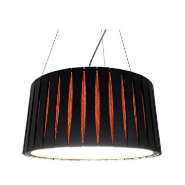 Imagem de Luminária Lustre Madeira Bivolt Design Moderno Redondo 40Cm - Caroá, B