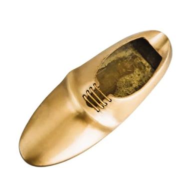 Imagem de ZABEES Decorações de cinzeiro para casa sapatos de couro vintage feitos à mão em latão design criativo adequado para decoração de varanda de pátio ao ar livre como presente surpresa