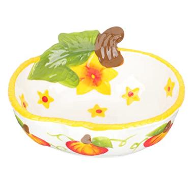 Imagem de Pratos de jantar de abóbora, pratos de cozinha de cerâmica e Natal de Halloween, prato de salada, resistente a lascas, prato de frutas, pratos seguros para lava-louças, para massas, saladas, lanches